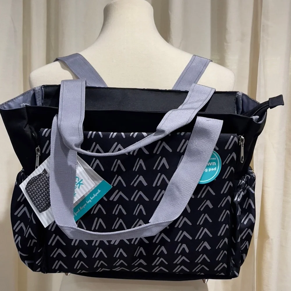 NEW iPACK Baby Diaper Bag Backpack with Drop Front Changing Pad Unisex